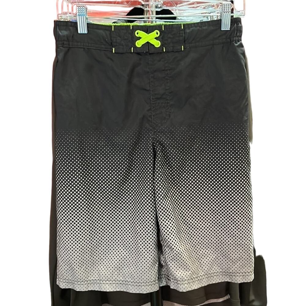 Swim Trunks Board Shorts Boys Cat & Jack Sz XL 16 Black Gray Green